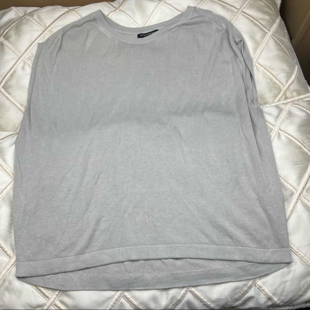 Banana Republic Gray Oversized Sweater Vest M